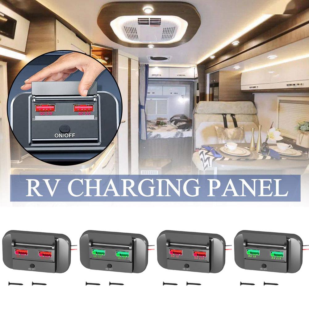 thumbnail image 3 of Wartleves Panel de alimentación de carga con puerto USB tipo C PD de 12 V-24 V CC para automóvil, 3 of 7