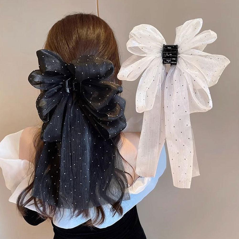 CLADDA☆BOW RIBBON OPS Christmas Bows - Wired Red Sheer Chiffon Christmas Wreath