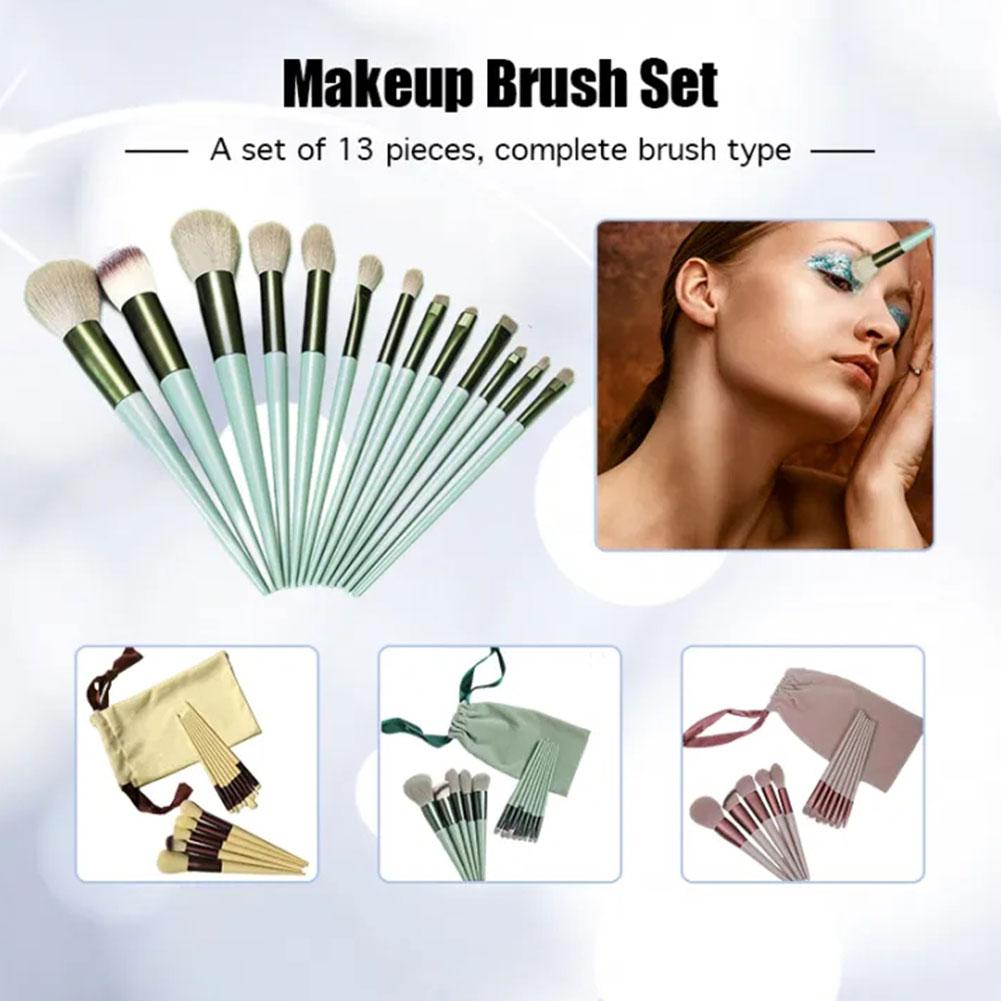 thumbnail image 2 of Ruifaya Juego de brochas para sombras de ojos ultra suaves con organizador, 813 piezas, para maquillaje femenino, lote L2, 2 of 7