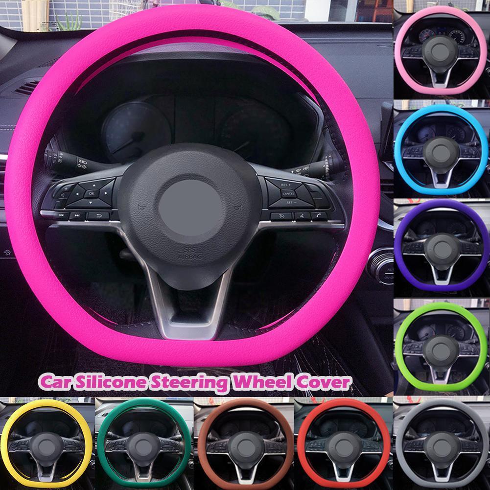 thumbnail image 2 of SGACAI Funda protectora de silicona para volante de coche, universal, antideslizante, acceso AU, 2 of 7