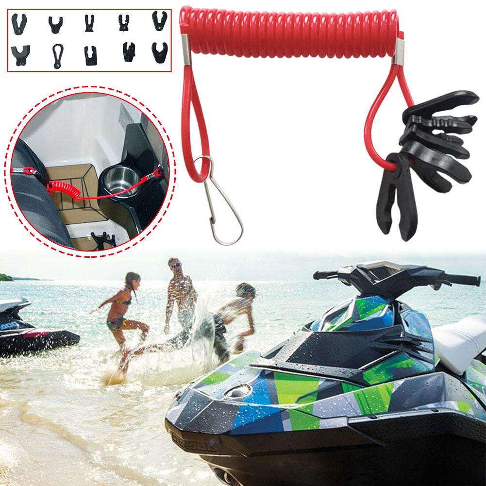 thumbnail image 2 of Ruifaya Un interruptor de parada de motor de barco con clip de seguridad para cordón de seguridad }τ щ un motor fueraborda para, 2 of 7