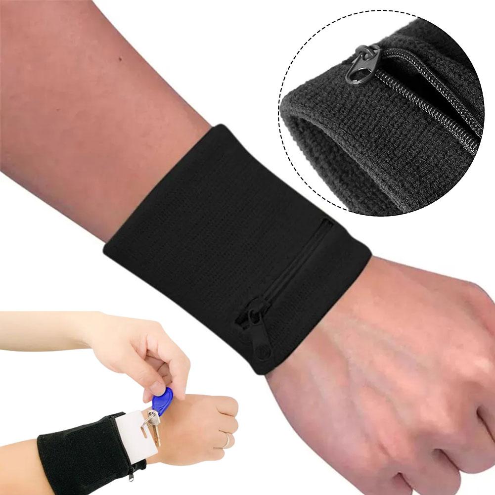 thumbnail image 3 of Wartleves Pulsera deportiva con cremallera, cartera para la muñeca, bolso multifunción para correr, bolsos con banda para el brazo Q4, 3 of 7