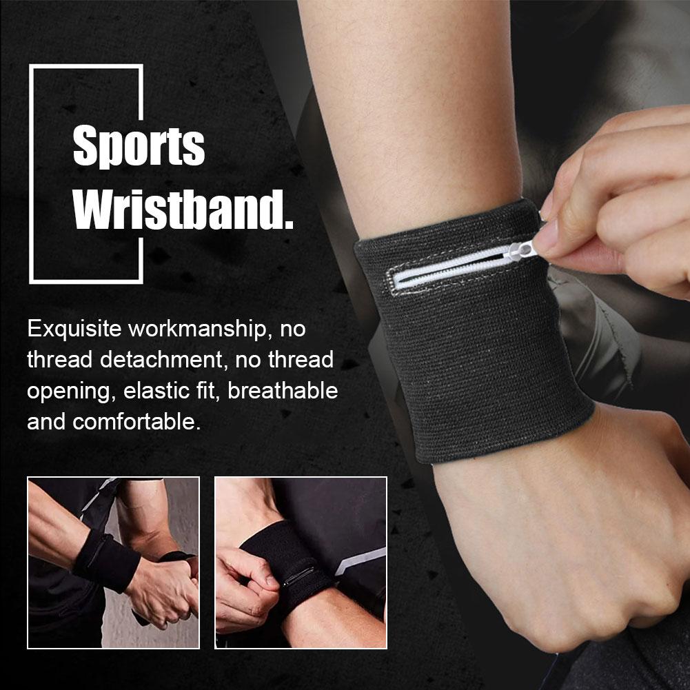 thumbnail image 4 of Wartleves Pulsera deportiva con cremallera, cartera para la muñeca, bolso multifunción para correr, bolsos con banda para el brazo Q4, 4 of 7