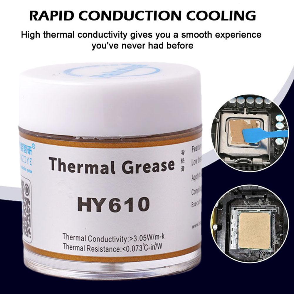 thumbnail image 2 of Ruifaya Pasta de grasa conductora térmica gris HY510-CN10 para GPU LEChipset y refrigeración de CPU, 2 of 7