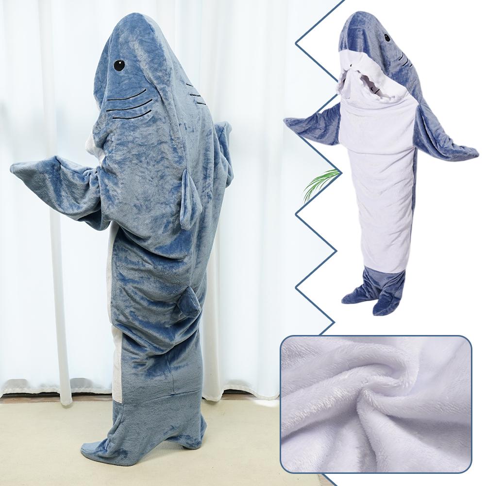 Sleeping Bag Shark Blanket Tail Snuggle Soft Cozy Polyester Adorable for  Kids