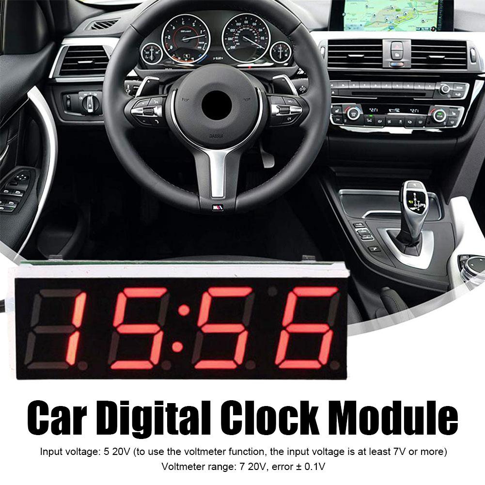 thumbnail image 3 of Wartleves Mini reloj digital para coche, termómetro, voltímetro, 3 en 1, reloj luminoso para vehículo Z1N, 3 of 7