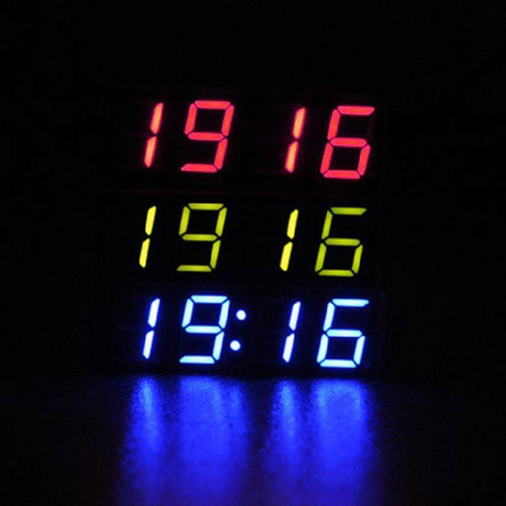 thumbnail image 5 of Wartleves Mini reloj digital para coche, termómetro, voltímetro, 3 en 1, reloj luminoso para vehículo Z1N, 5 of 7