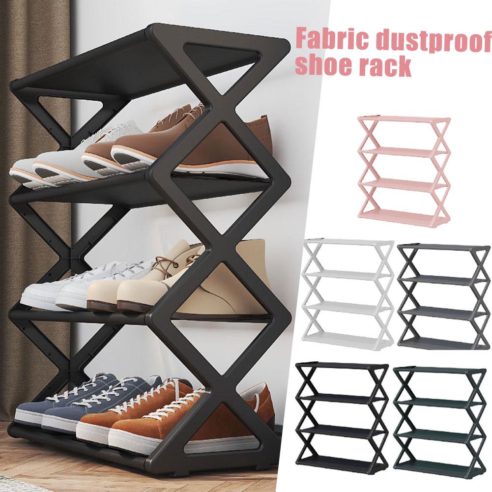 thumbnail image 3 of SGACAI Zapatero de 4 niveles DIY estrecho pequeño independiente para almacenamiento de zapatos alto organi 6TUS, 3 of 7