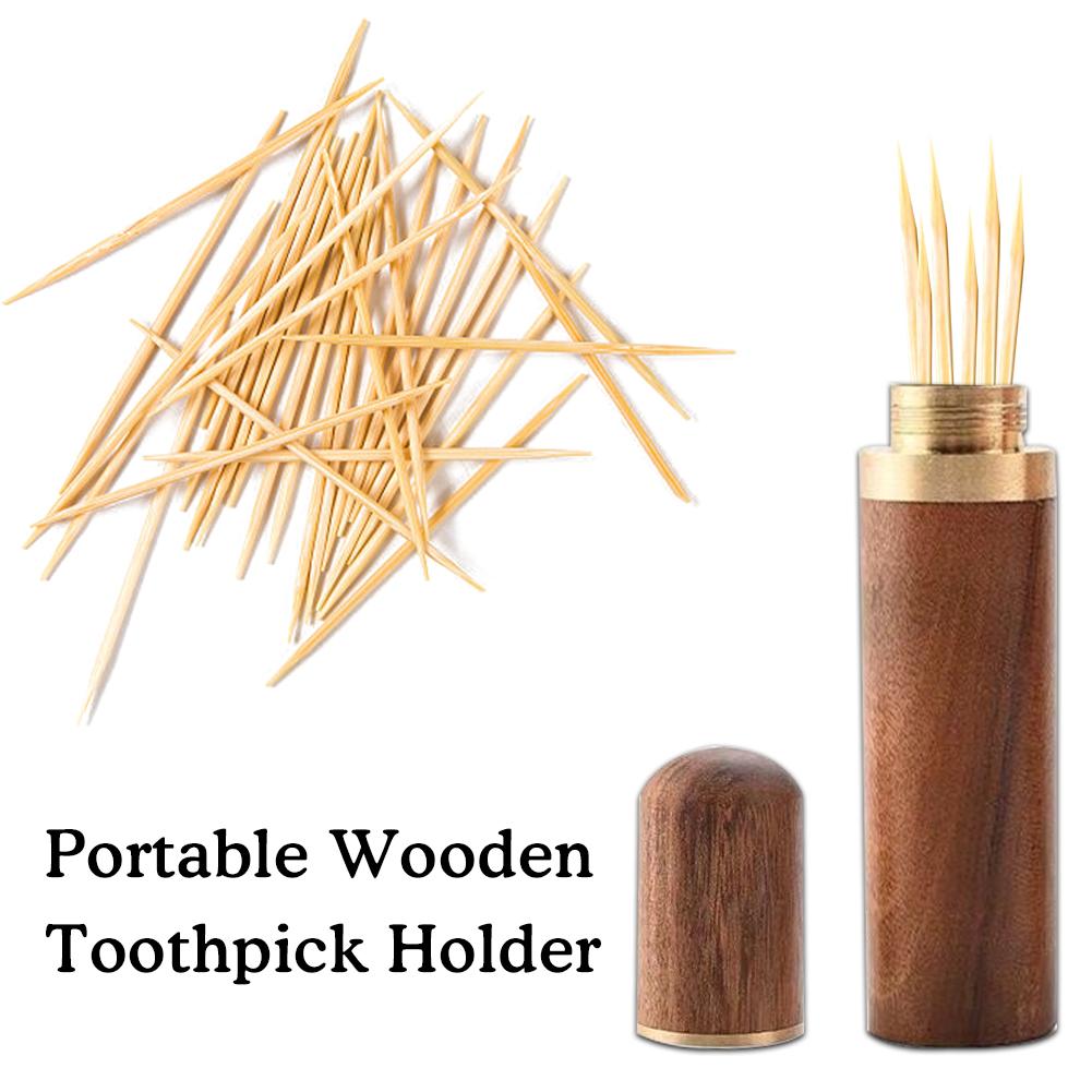 thumbnail image 3 of Wartleves 1/2 piezas de porta palillos de madera vintage, cajas dispensadoras de palillos de bolsillo, herramientas del Reino Unido, 3 of 7