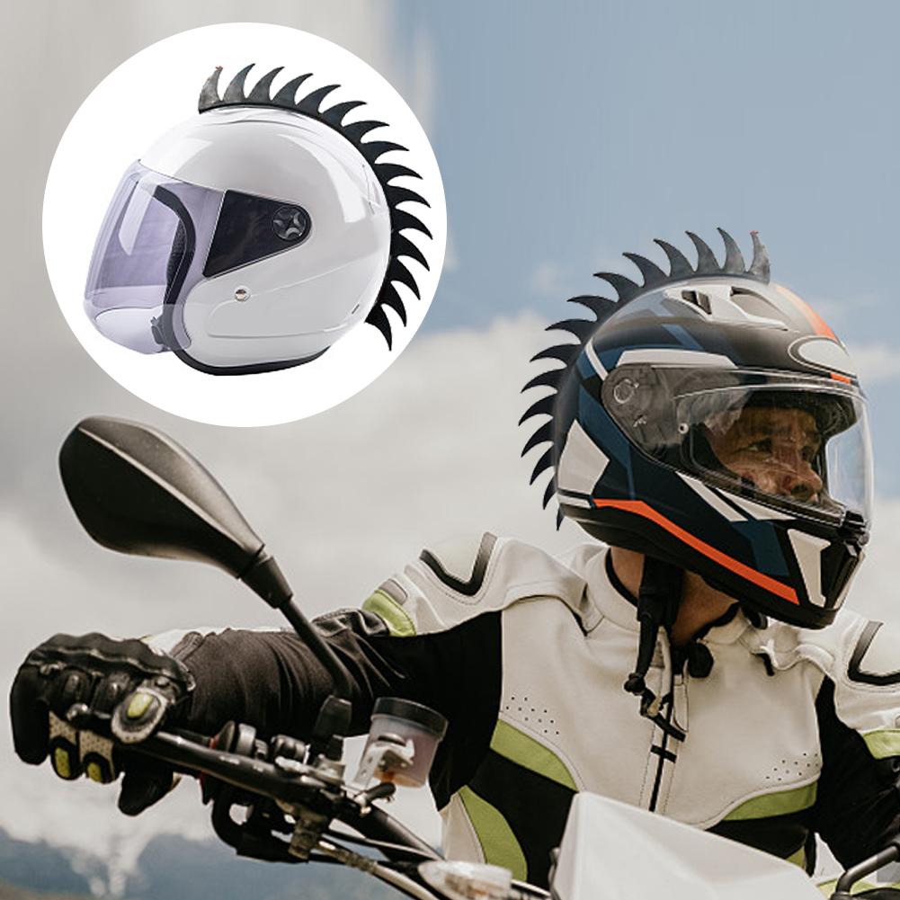 thumbnail image 3 of Wartleves Casco de motocicleta Dirt Biker BMX Mohawk Cascos de motociclista Rubbe; Spikes M Prof W0, 3 of 7