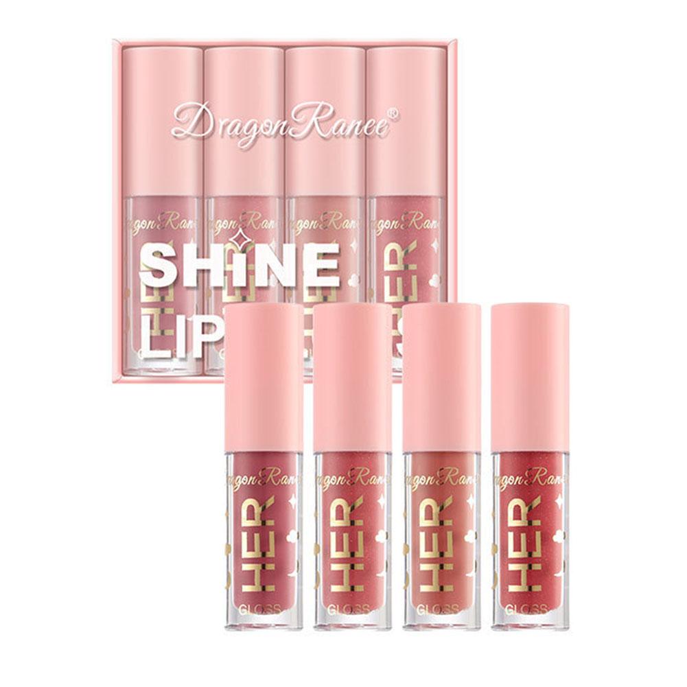 thumbnail image 4 of Ruifaya Juego de 4 brillos de labios humectantes Dragon Ranee Shine Glos; ☆( φξ ξй θв `α Labio, 4 of 7