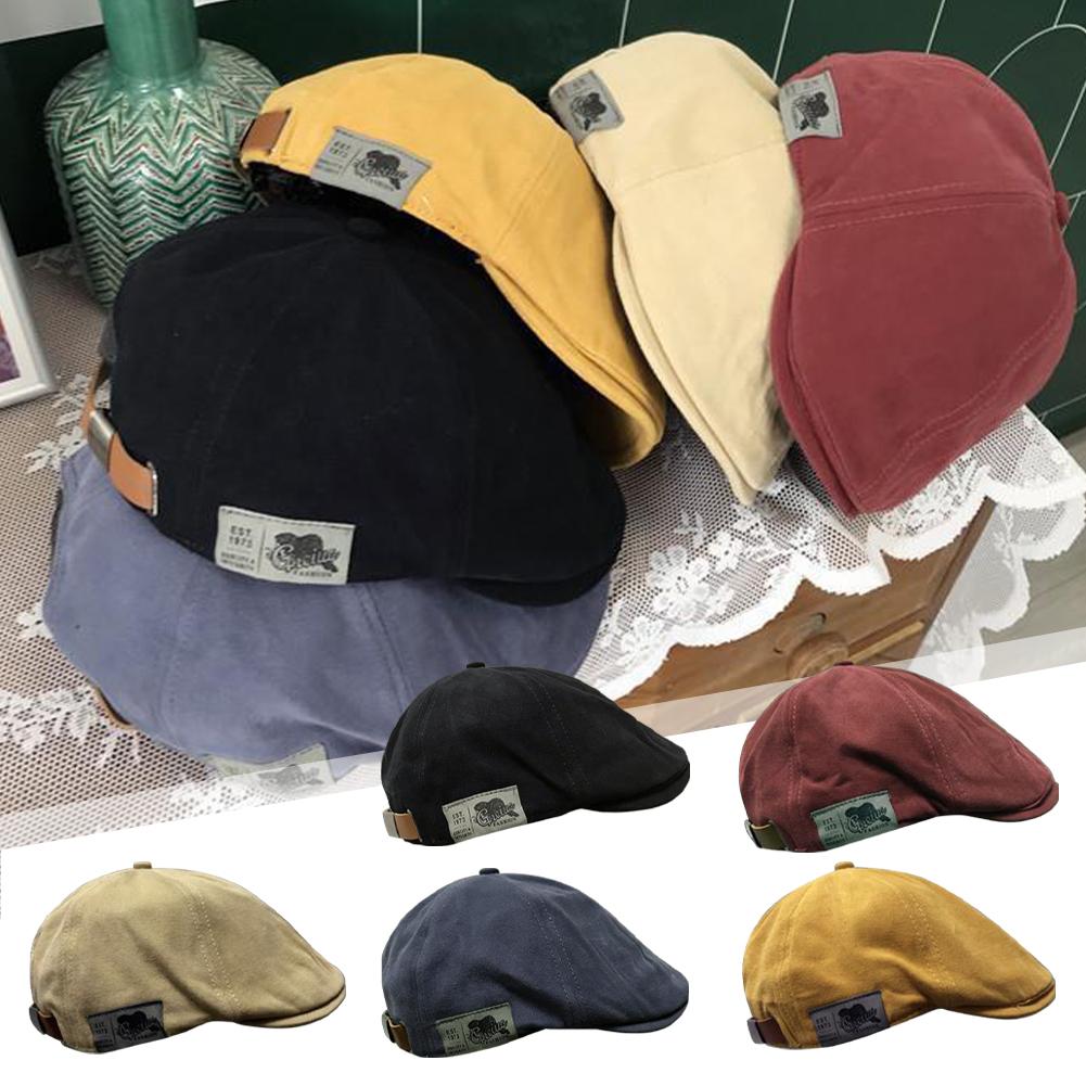 thumbnail image 2 of SGACAI Gorra plana estilo retro de algodón con hiedra para hombre, boina ajustable para vendedor de periódicos, sombrero de taxista Gatsby para conducir, 2 of 7