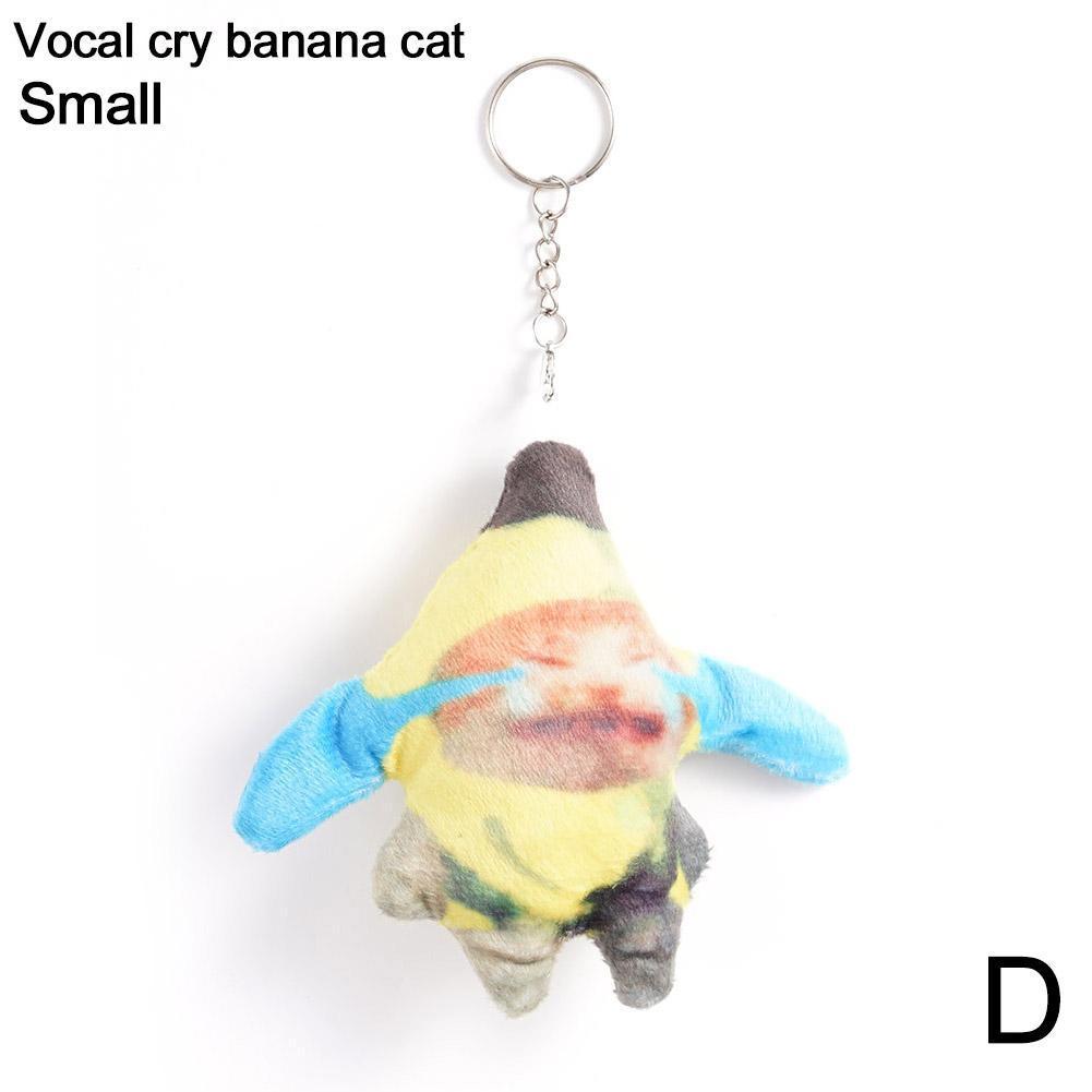 thumbnail image 5 of Ruifaya 2024 Nuevo colgante de peluche de gato plátano Lindo llavero de plátano llorando Divertido colgante D уθ, 5 of 7
