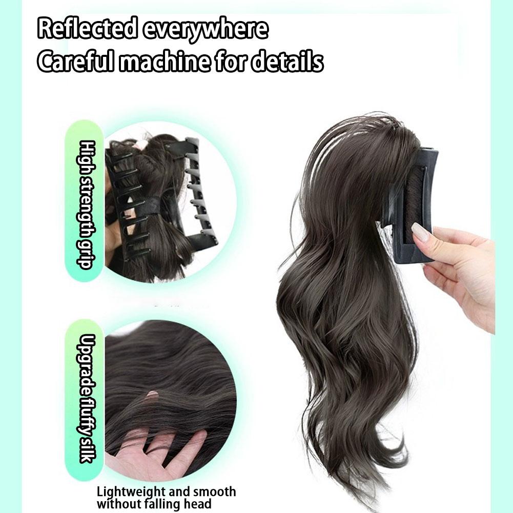 thumbnail image 4 of Ruifaya Extensiones de cabello con pinzas para cola de caballo, extensiones de cabello de cola de caballo de pieza corta, N3E3 de, 4 of 7