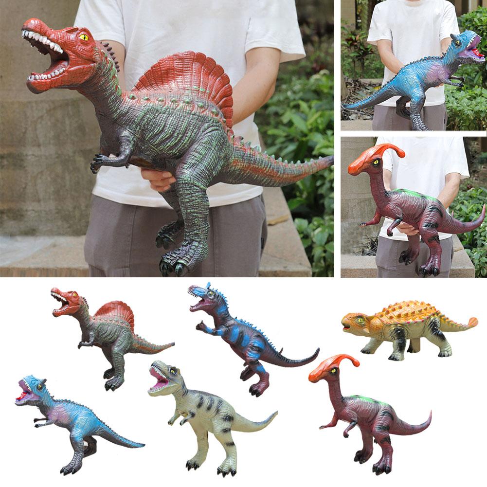 thumbnail image 5 of SGACAI Dinosaurio de juguete grande de goma suave de peluche, figuras de animales de juguete A7U7 √ξ, 5 of 7