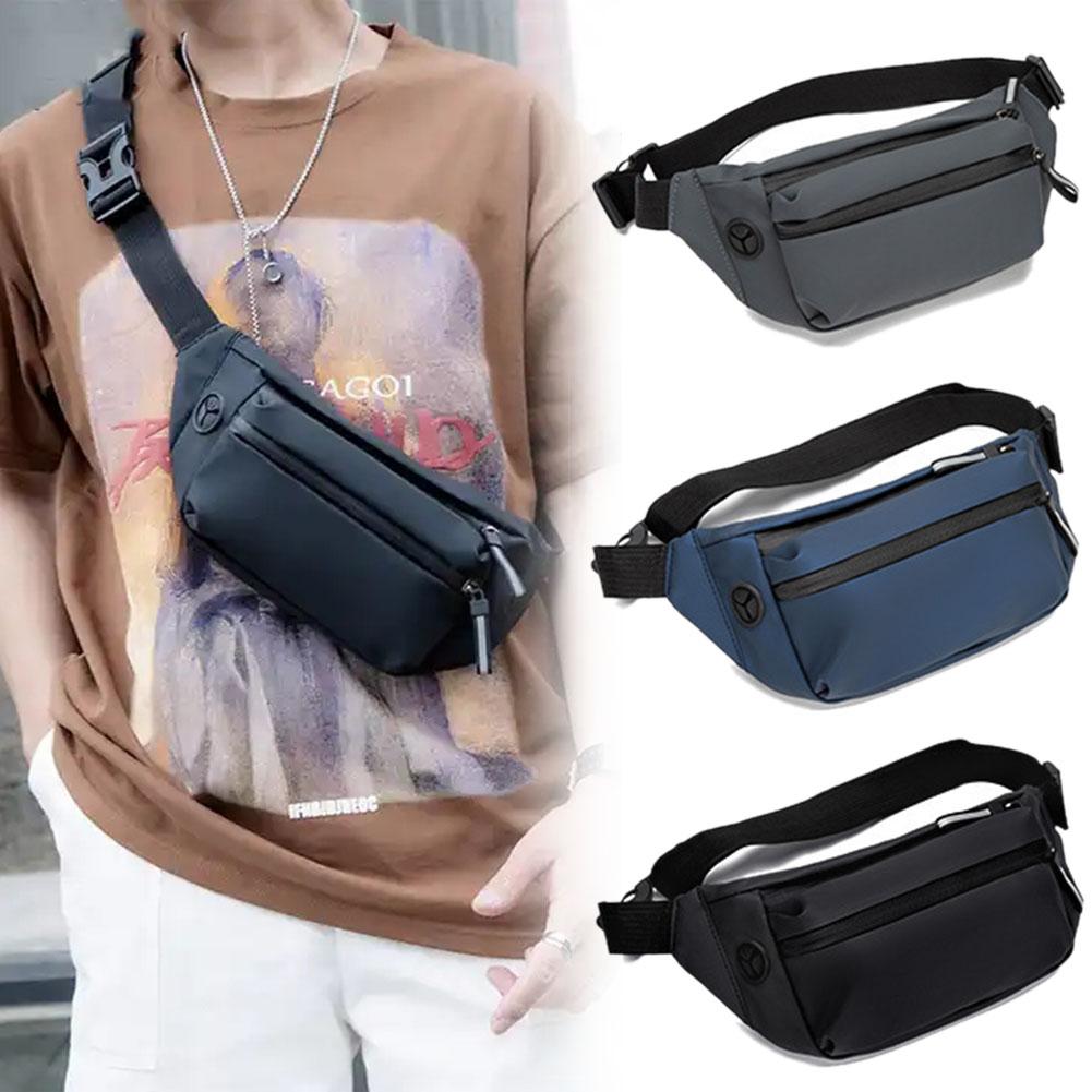 thumbnail image 4 of Wartleves Bolso de pecho, bolso de cintura impermeable, bolso de deporte de ocio, bolso cruzado de un solo hombro *, 4 of 7
