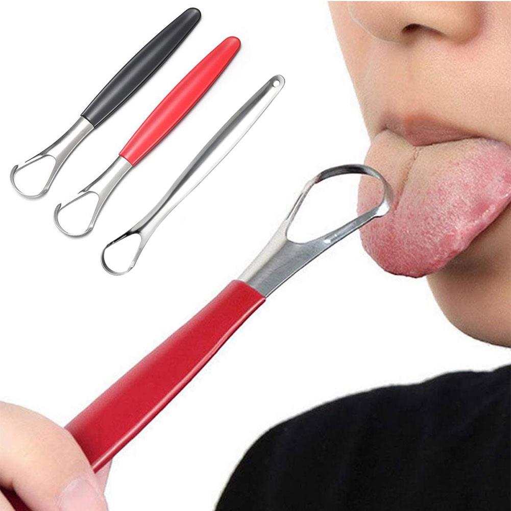 thumbnail image 3 of Wartleves Limpiador raspador de lengua de acero inoxidable mal aliento para Oral-Car Kie ¡CALIENTE!, 3 of 7