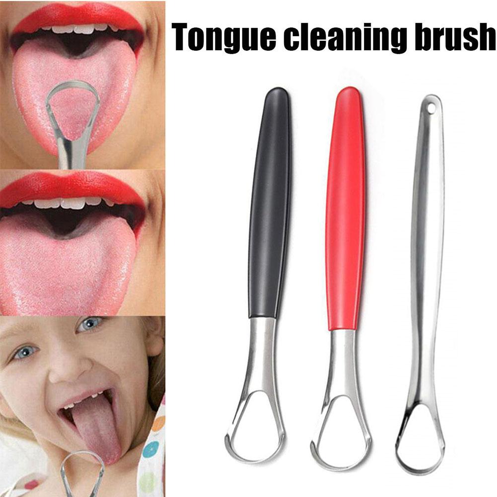 thumbnail image 2 of Wartleves Limpiador raspador de lengua de acero inoxidable mal aliento para Oral-Car Kie ¡CALIENTE!, 2 of 7