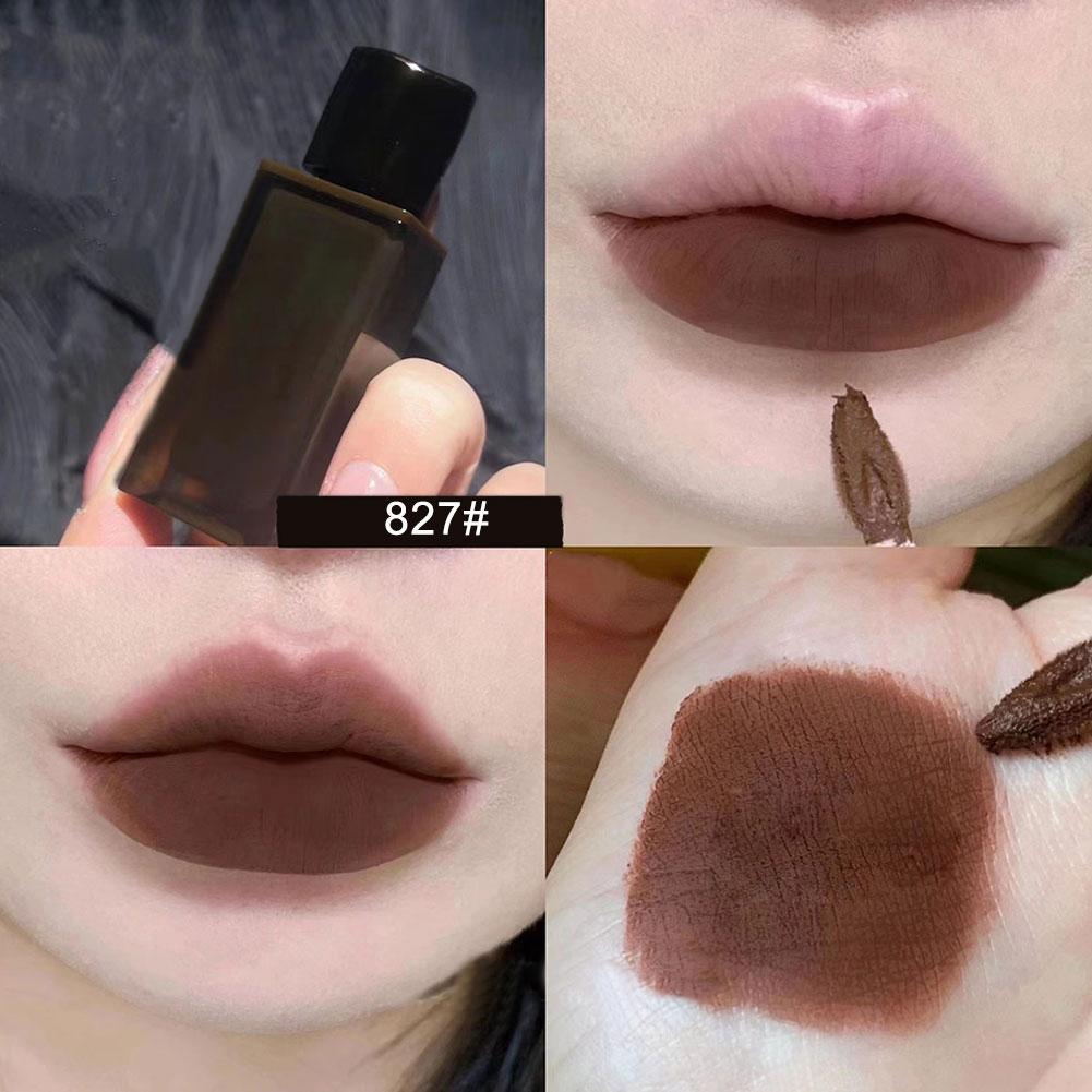 thumbnail image 4 of SGACAI Lápiz labial líquido resistente al agua de color marrón oscuro mate aterciopelado R1N Z3, 4 of 7