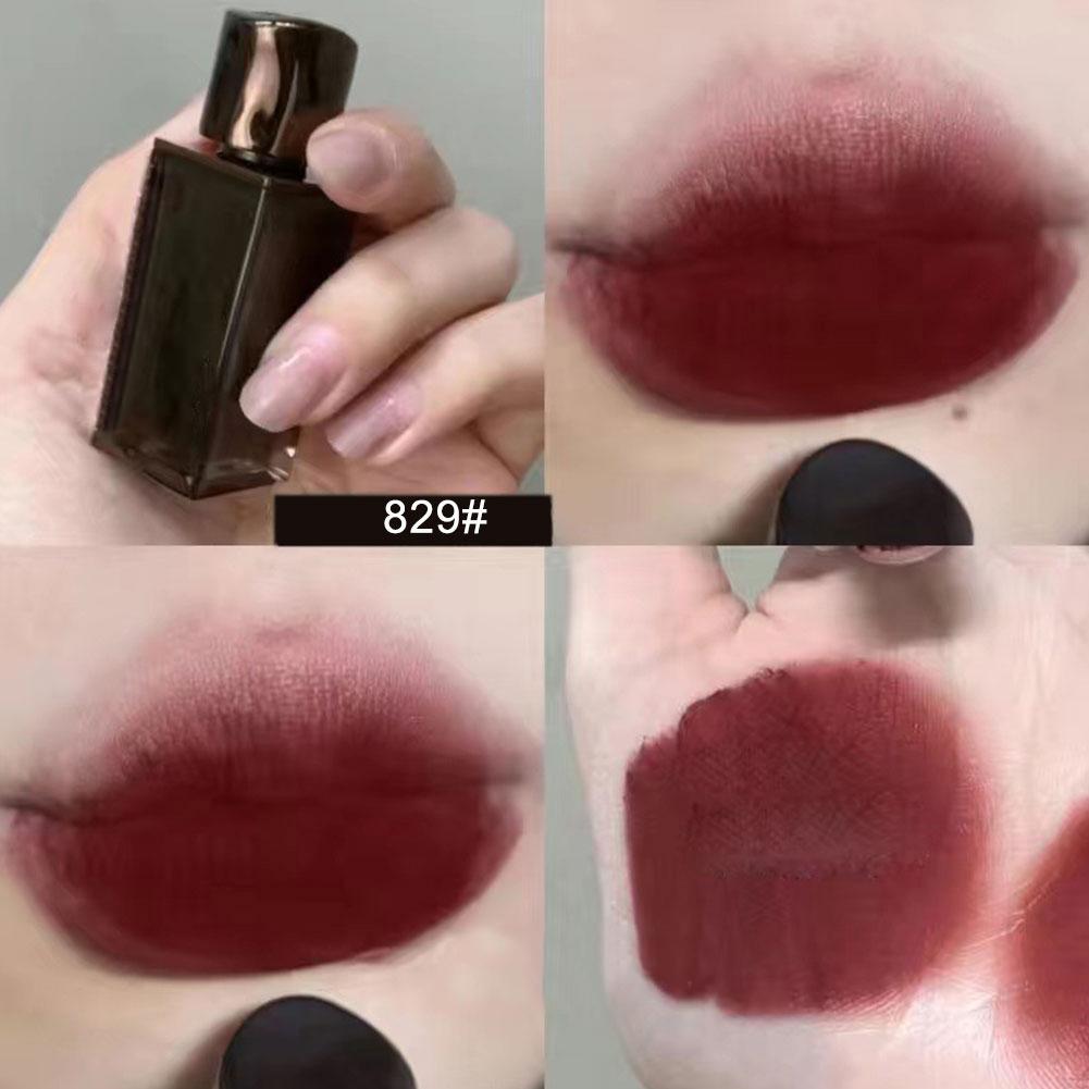 thumbnail image 5 of SGACAI Lápiz labial líquido resistente al agua de color marrón oscuro mate aterciopelado R1N Z3, 5 of 7