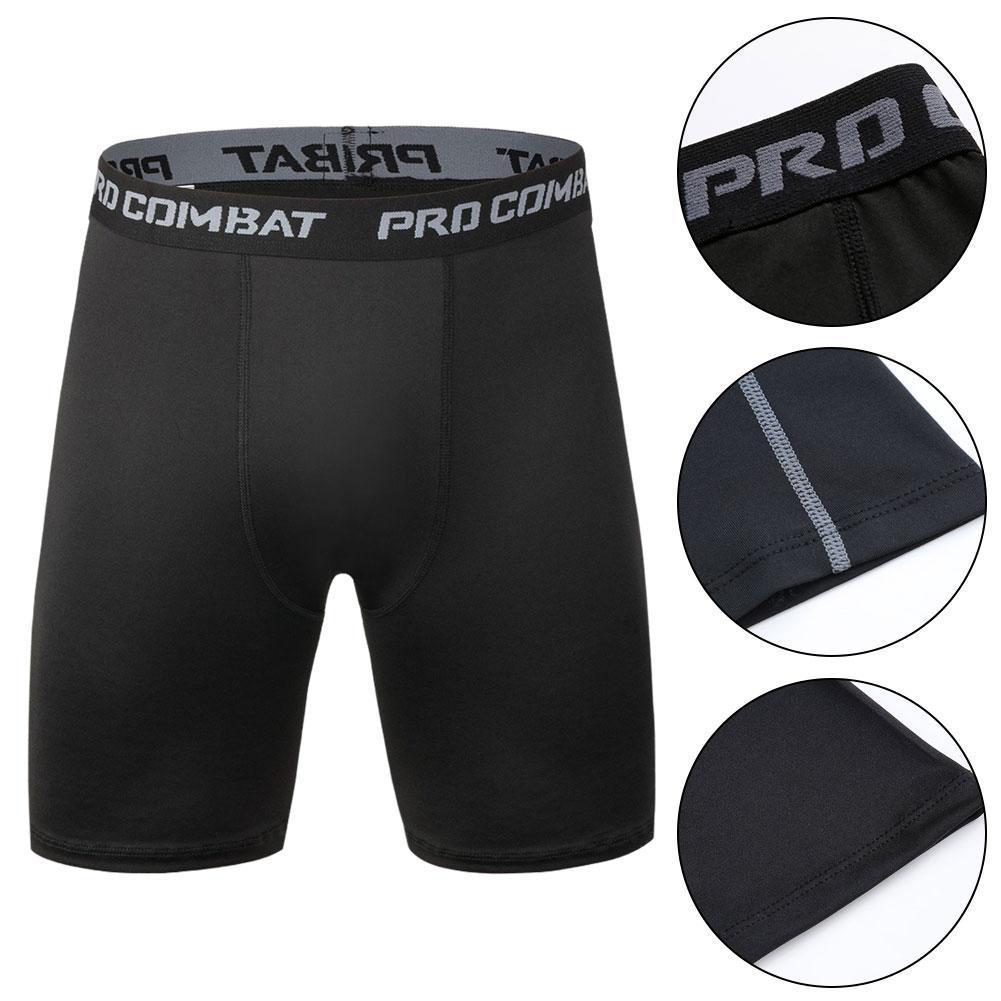 thumbnail image 3 of Ruifaya Pantalones cortos de compresión para hombre, calzoncillos de capa base, pantalones térmicos para fitness y correr, 3 of 7