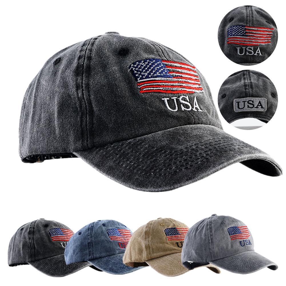 thumbnail image 2 of SGACAI Gorras de béisbol para hombres, gorra de béisbol clásica de malla transpirable con parche de bandera estadounidense, 2 of 7