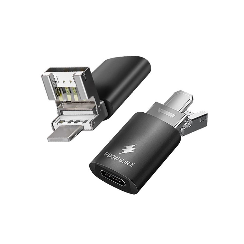 thumbnail image 4 of Ruifaya Adaptador USB-C a OTG genérico de 30 W para transferencia de datos de carga rápida para iPhone Cable G9E3 Cable convertidor para computadoras portátiles, 4 of 7