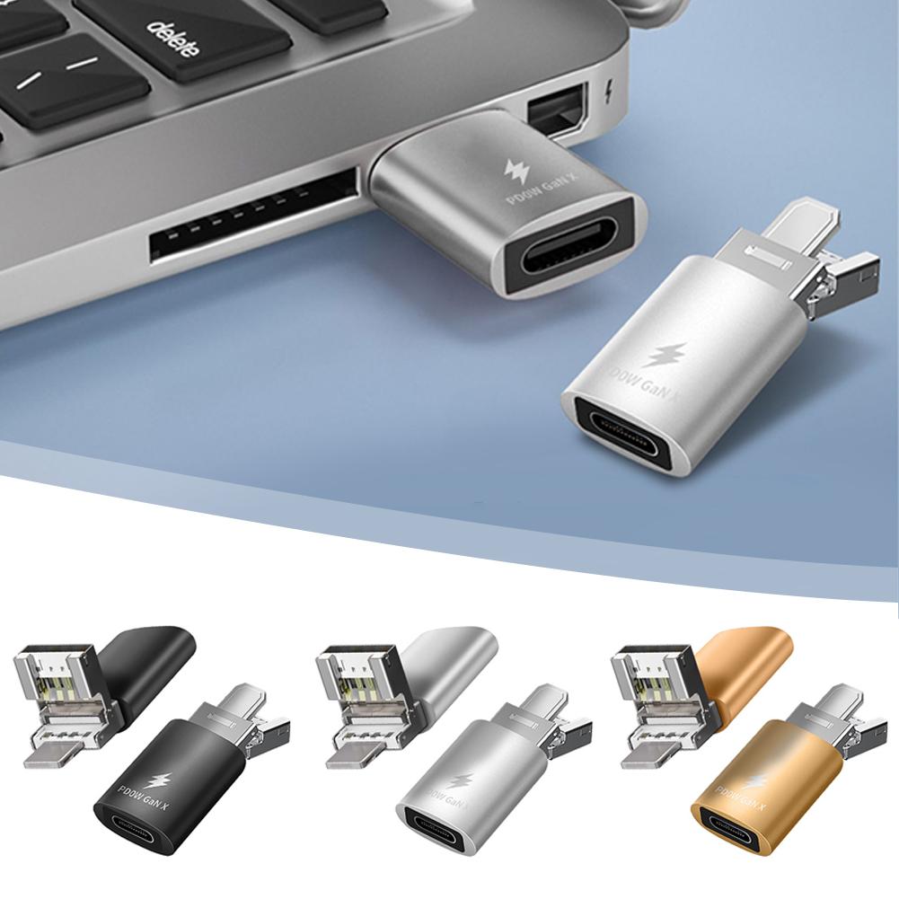 thumbnail image 3 of Ruifaya Adaptador USB-C a OTG genérico de 30 W para transferencia de datos de carga rápida para iPhone Cable G9E3 Cable convertidor para computadoras portátiles, 3 of 7