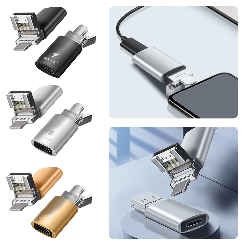 thumbnail image 2 of Ruifaya Adaptador USB-C a OTG genérico de 30 W para transferencia de datos de carga rápida para iPhone Cable G9E3 Cable convertidor para computadoras portátiles, 2 of 7
