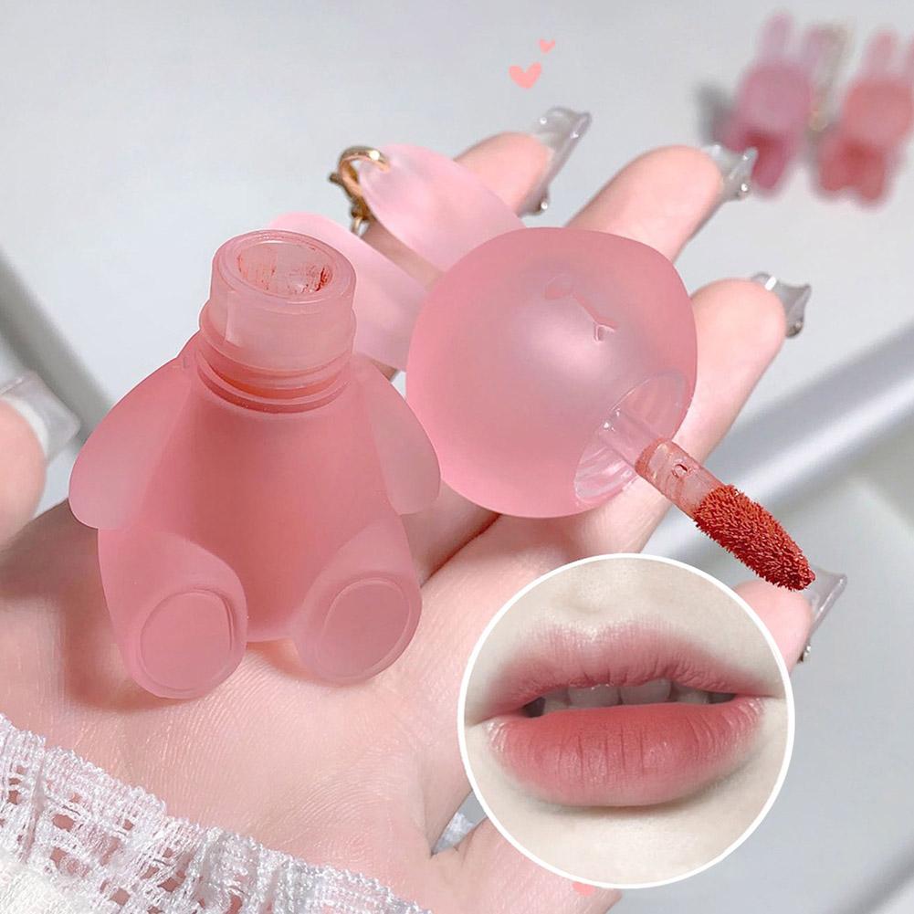 thumbnail image 3 of Ruifaya Llavero colgante lápiz labial de conejo rosa lindo lápiz labial de terciopelo Q HOT Matte, 3 of 7