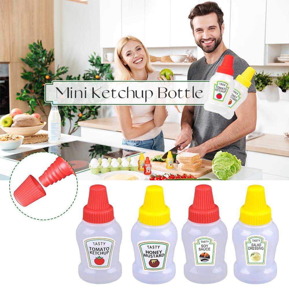 thumbnail image 2 of Wartleves Botellas para salsa ZOHIKO en miniatura, botellas para ketchup en miniatura con tapa de rosca resistente, envases rellenables para ketchup, miel y ensaladas, botellas para condimentos en min, 2 of 7