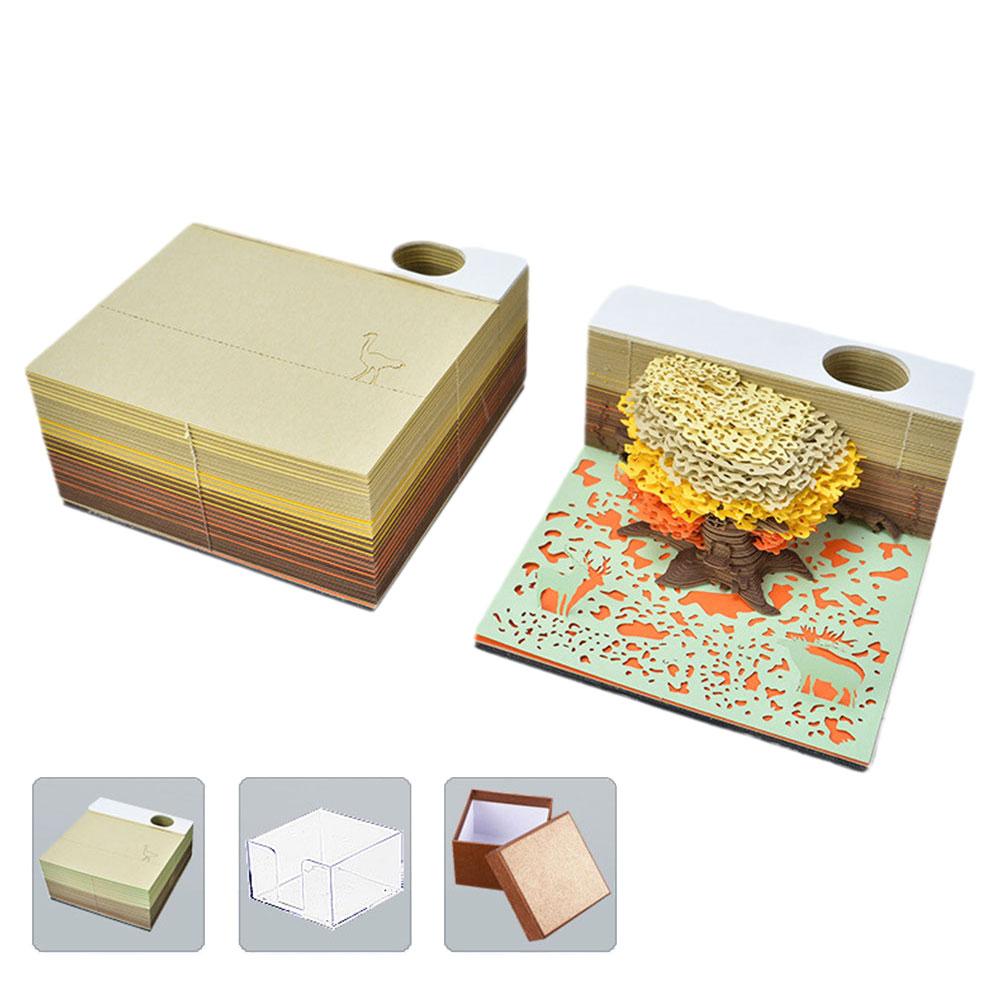thumbnail image 4 of Wartleves Bloc de notas Kawaii Calendario 3D 2024 Jungle Secret - Treehouse Pad Memo & For, 4 of 7