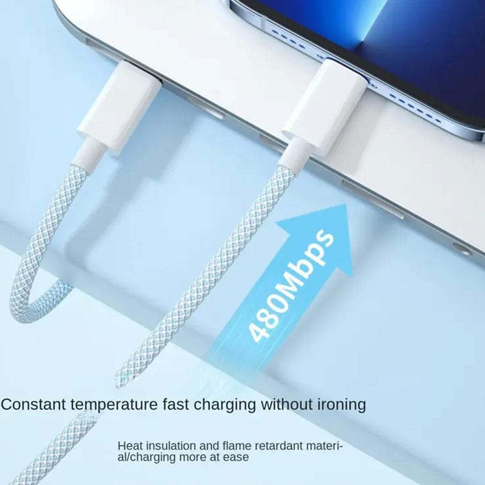 thumbnail image 3 of Ruifaya Cable USB C original para iPhone 15 Pro Max iPad PD Turbo Cable de carga 60W, 3 of 7