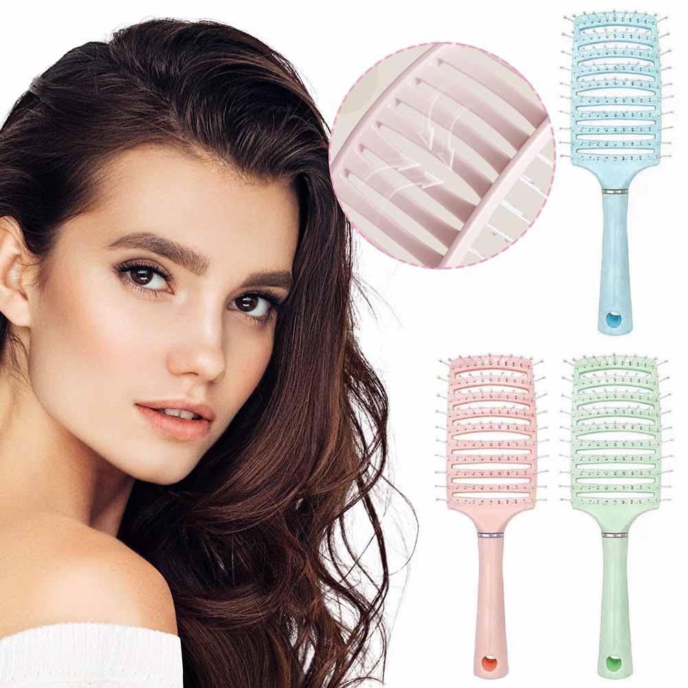 thumbnail image 3 of Wartleves Peine grande curvo de moda Peine para peinado de cabello rizado y esponjoso NUEVO Cojín para el cabello, 3 of 7