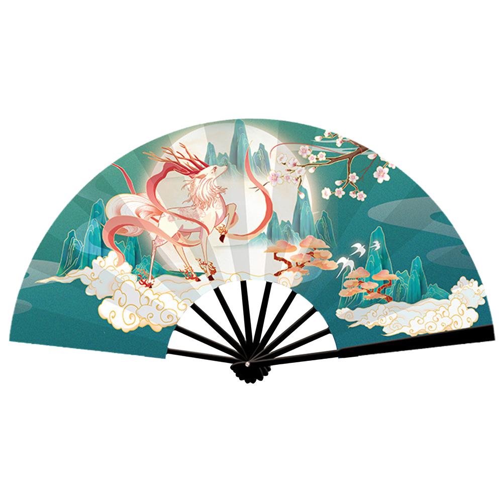 thumbnail image 4 of SGACAI Abanico plegable de mitos chinos Compendio de animales divinos de leyendas chinas Han Prof I3, 4 of 7