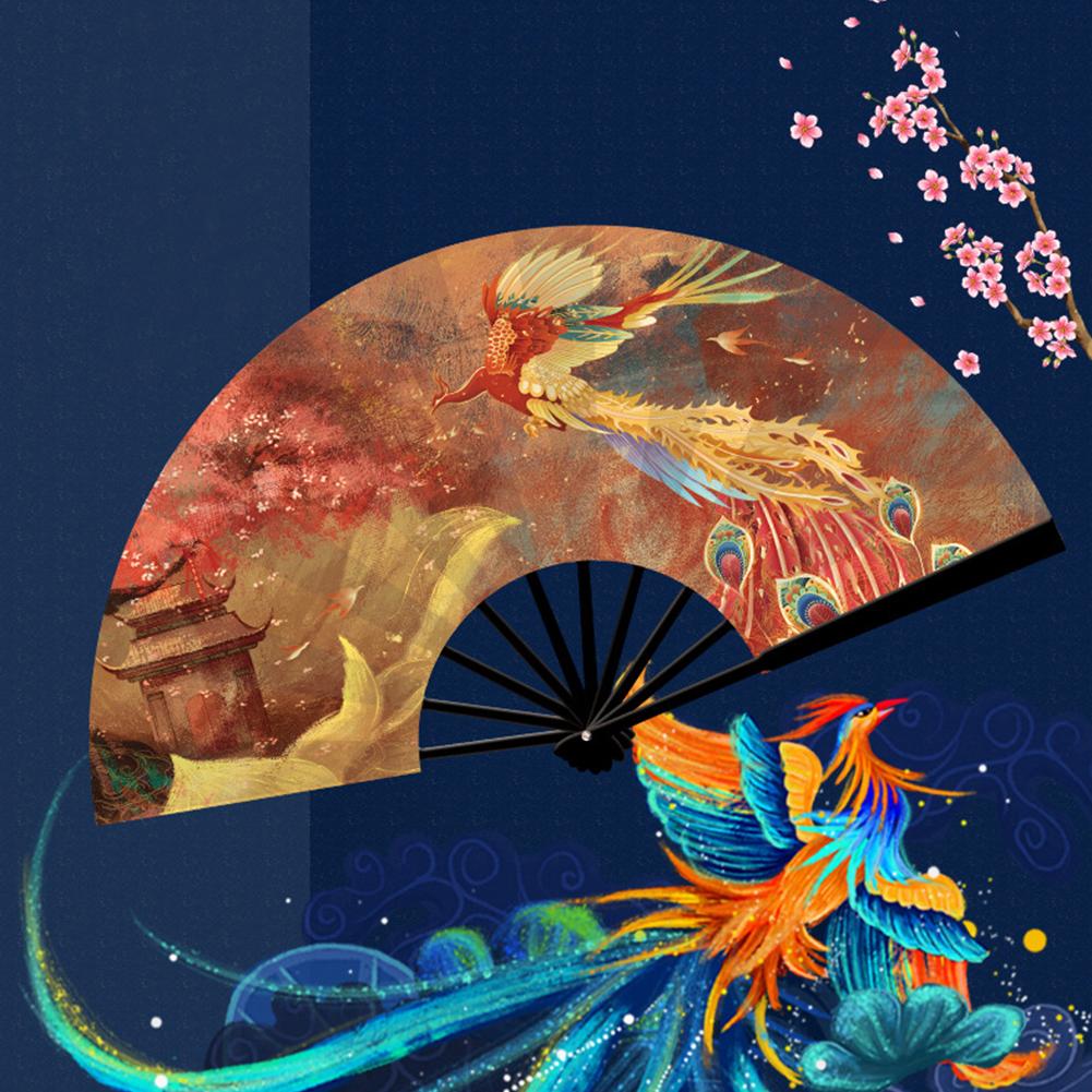 thumbnail image 2 of SGACAI Abanico plegable de mitos chinos Compendio de animales divinos de leyendas chinas Han Prof I3, 2 of 7