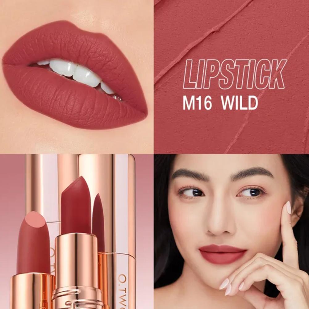 thumbnail image 3 of Wartleves Textura aterciopelada en bruma de larga duración Tecnología de maquillaje de fijación Lápiz labial Kiss Color δ, 3 of 7