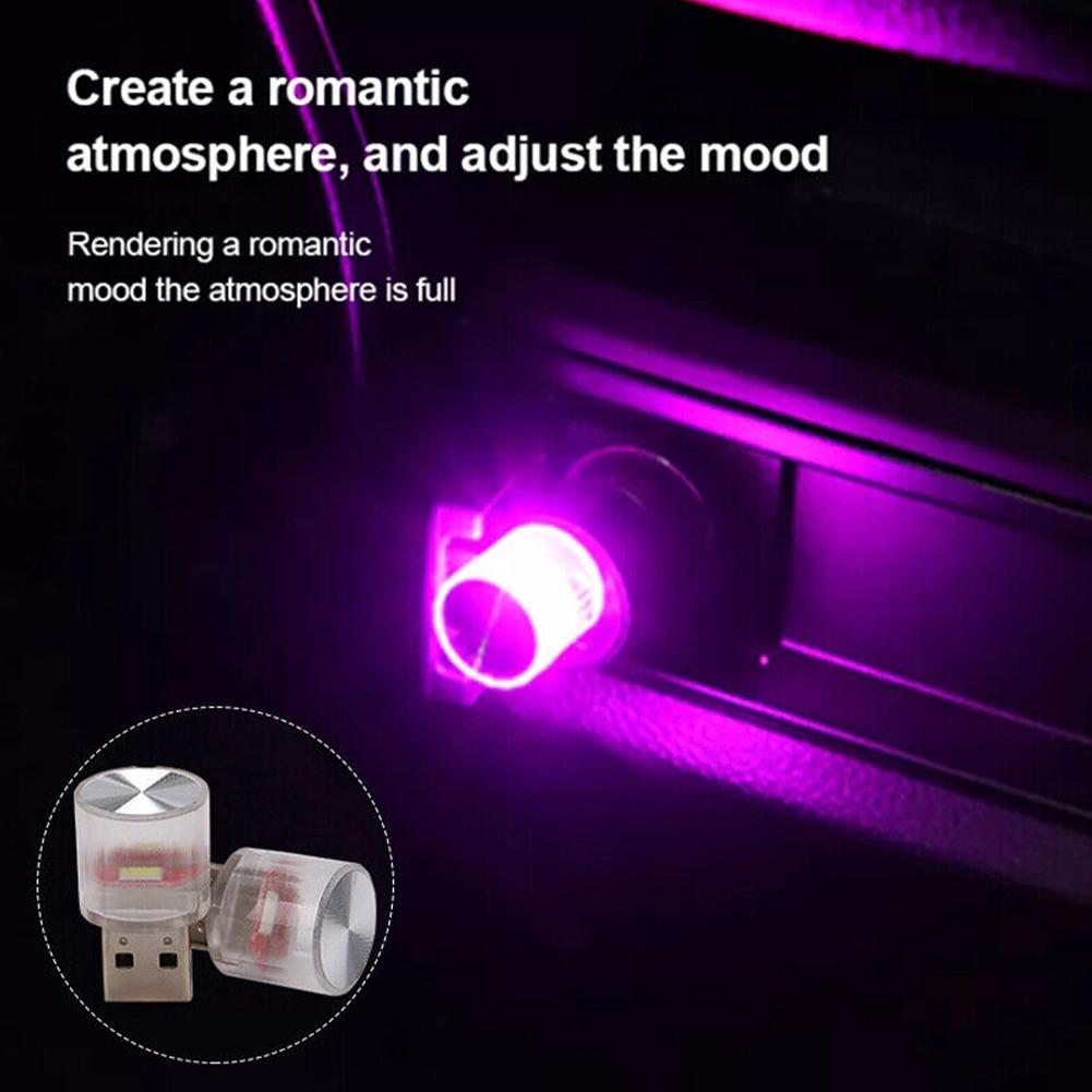 thumbnail image 2 of Ruifaya Mini luz LED roja inalámbrica USB para coche, ambiente interior de neón -UKSEL, 2 of 7