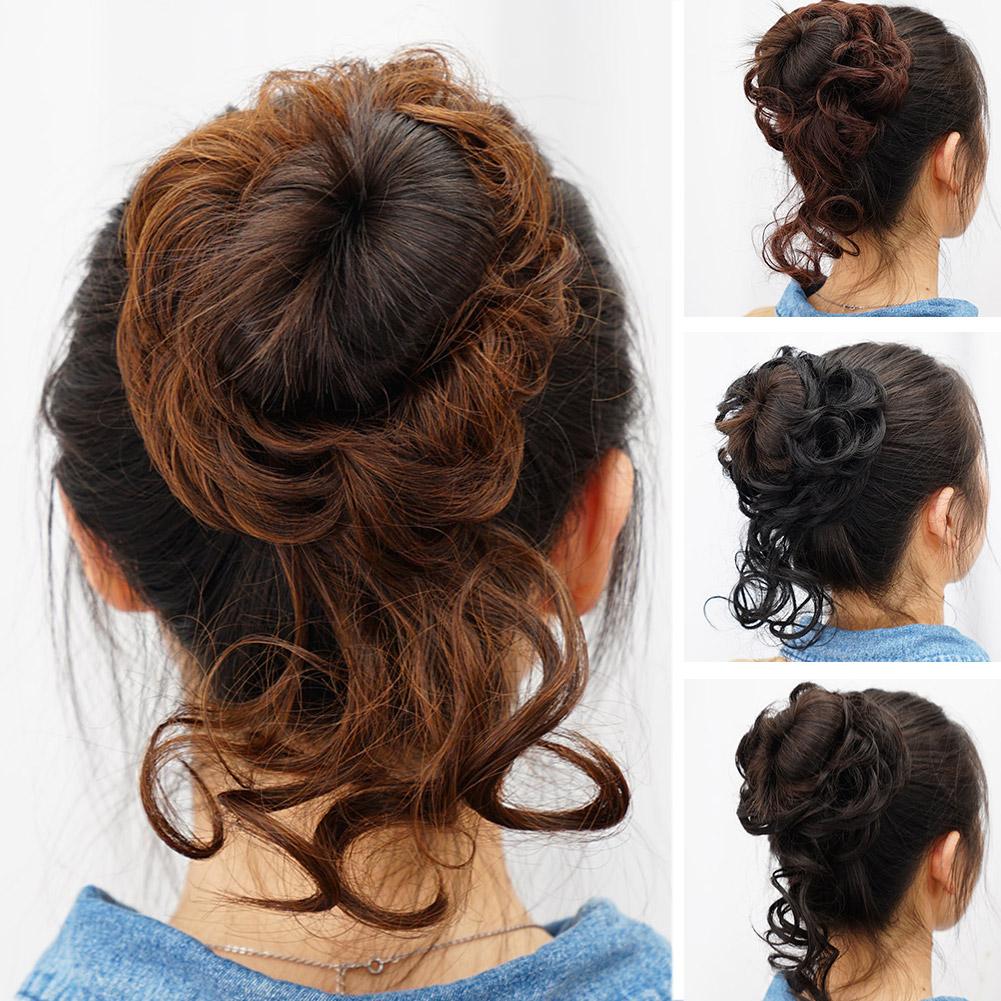 thumbnail image 4 of SGACAI Extensiones de cabello con moño desordenado, coletero, recogido, como si fuera humano, CALIENTE, real, 4 of 7