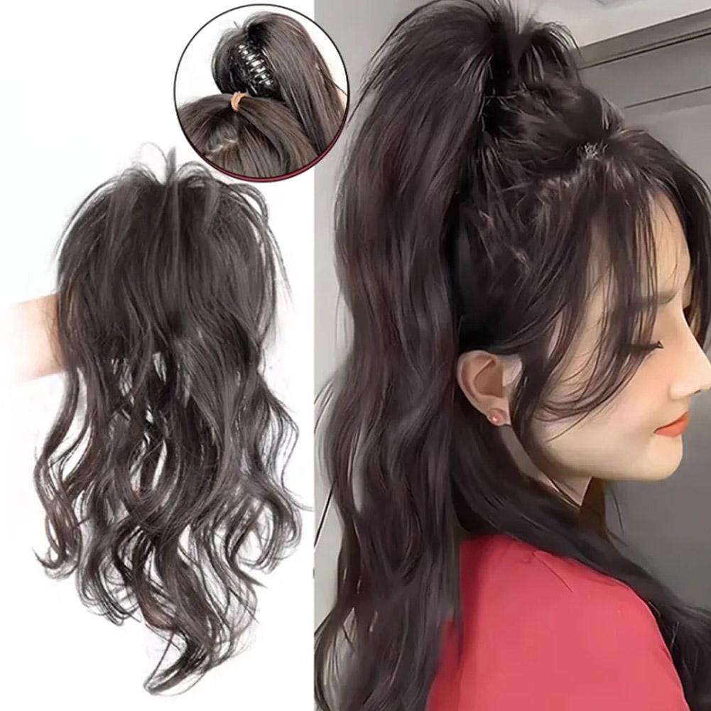 thumbnail image 4 of SGACAI Peluca de cola de caballo alta rizada natural Peluca de cabello sintético Peinado. Cabello B6K5 △η щ& υз, 4 of 7