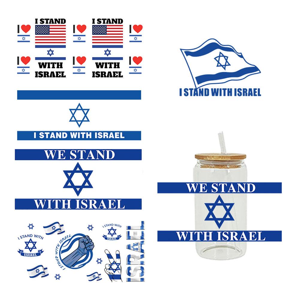 UVDTF Transfer Israel Pattern Cartoon Sticker Glass Label Crystal
