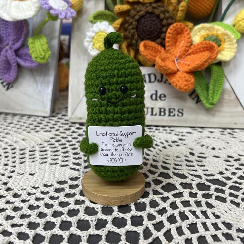 1pc Handmade Emotional Cucumber Ornament Gift For Couples, Crochet