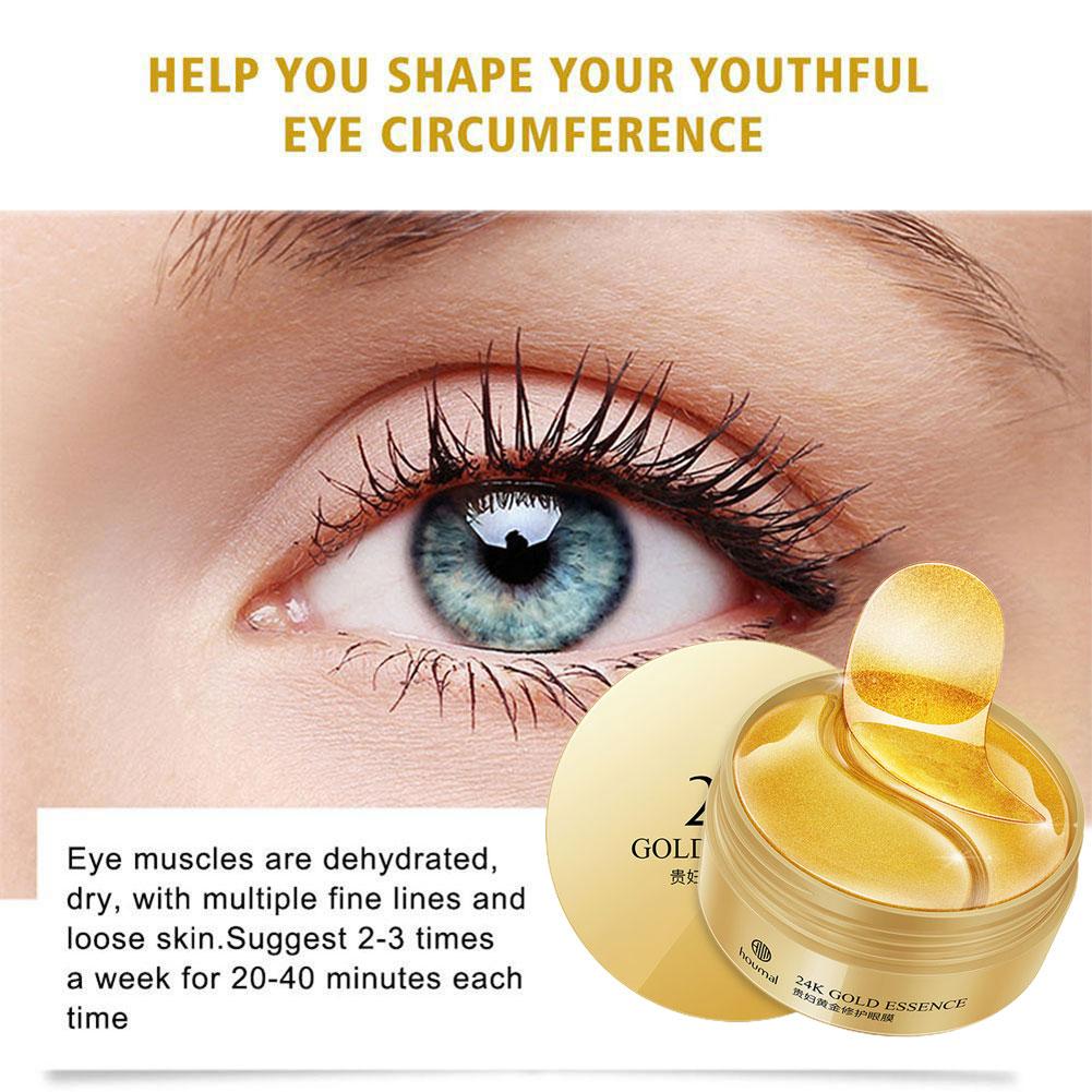 thumbnail image 4 of SGACAI Mascarilla hidratante para ojos con oro y algas marinas, parches de gel antienvejecimiento, antiarrugas y ojeras, 4 of 7