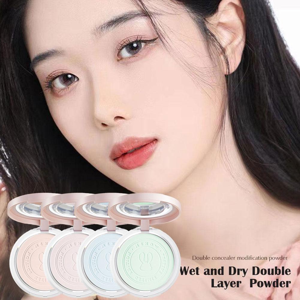 thumbnail image 2 of Ruifaya Polvos Mate Polvos Compactos Naturales Suaves Control de Aceite Maquillaje Fijo Rostro Hot Y4, 2 of 7