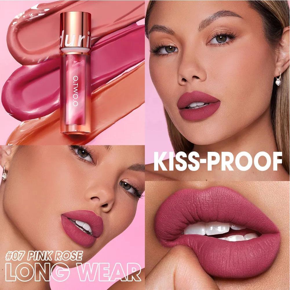 thumbnail image 3 of Wartleves Lápiz labial mate rojo nude aterciopelado de 7 colores, antiadherente, de larga duración, 9CI3, 3 of 7