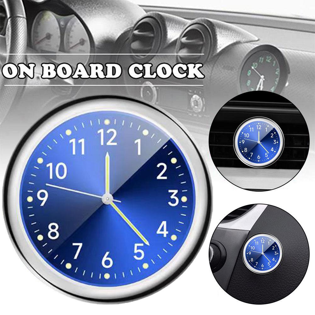 thumbnail image 5 of Wartleves Reloj analógico de cuarzo luminoso de bolsillo pequeño con adhesivo para coche o barco, 5 of 7