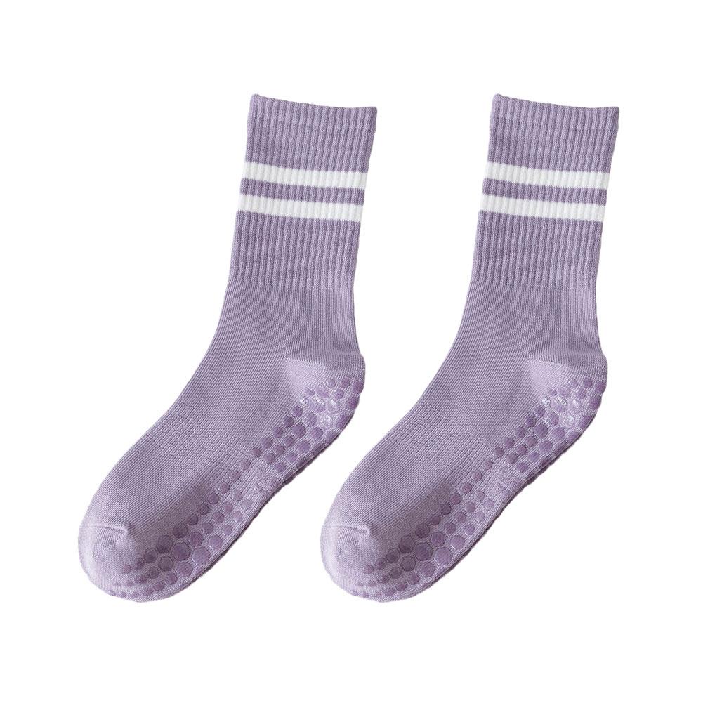 thumbnail image 5 of Ruifaya Calcetines deportivos de algodón con parte inferior de tubo medio, profesionales, antideslizantes de silicona para interiores, lote F6, 5 of 7