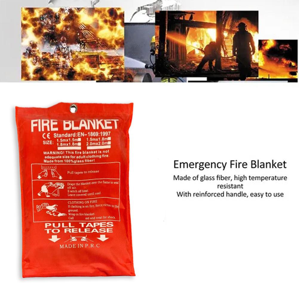 thumbnail image 4 of Wartleves Manta ignífuga para refugio contra incendios en el hogar, fibra de vidrio de gran resistencia y retardante de fuego, 4 of 7