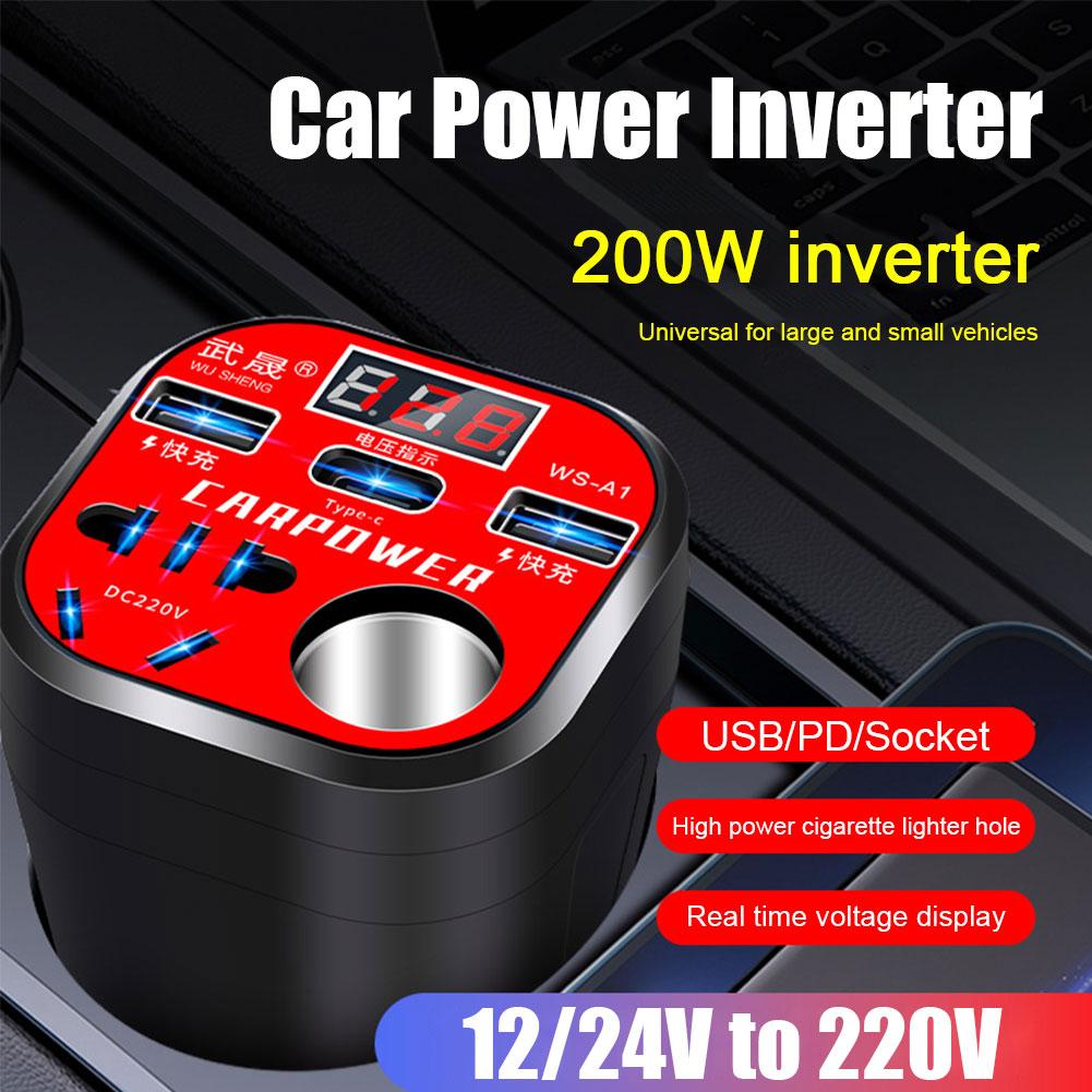 thumbnail image 4 of Ruifaya 1X Inversor convertidor tipo taza montado en el automóvil Cargador QC, Convertidor✨✨ Coche, 4 of 7