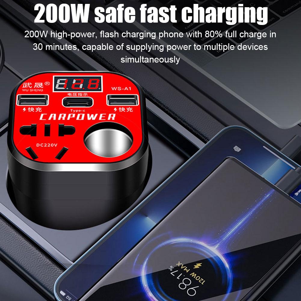 thumbnail image 5 of Ruifaya 1X Inversor convertidor tipo taza montado en el automóvil Cargador QC, Convertidor✨✨ Coche, 5 of 7